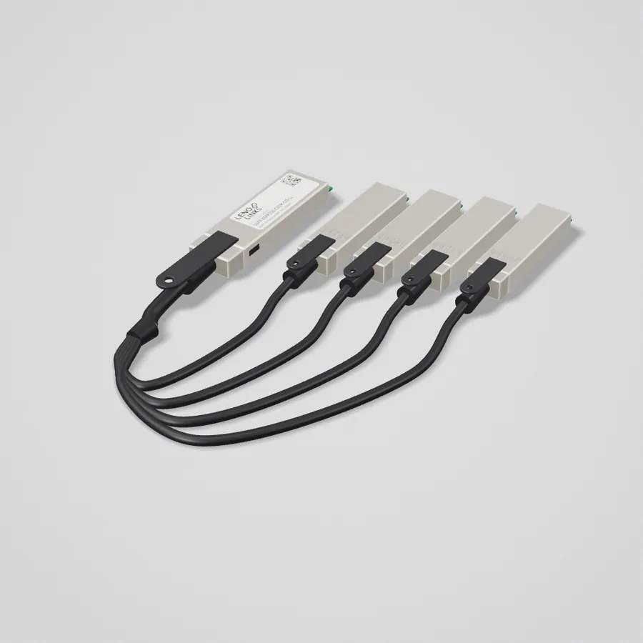 Kabel rozgałęźny DAC QSFP28 – 4× SFP28 – LenoLinks QSFP-4SFP25G-CU1M-CIS-LL
