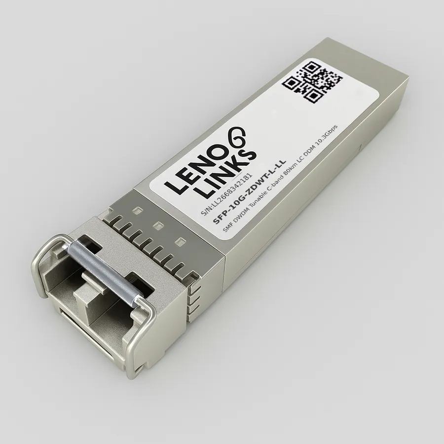 Wkładka SFP+ 10GBASE DWDM (przestrajalna) 80 km – LenoLinks SFP-10G-ZDWT-L-LL