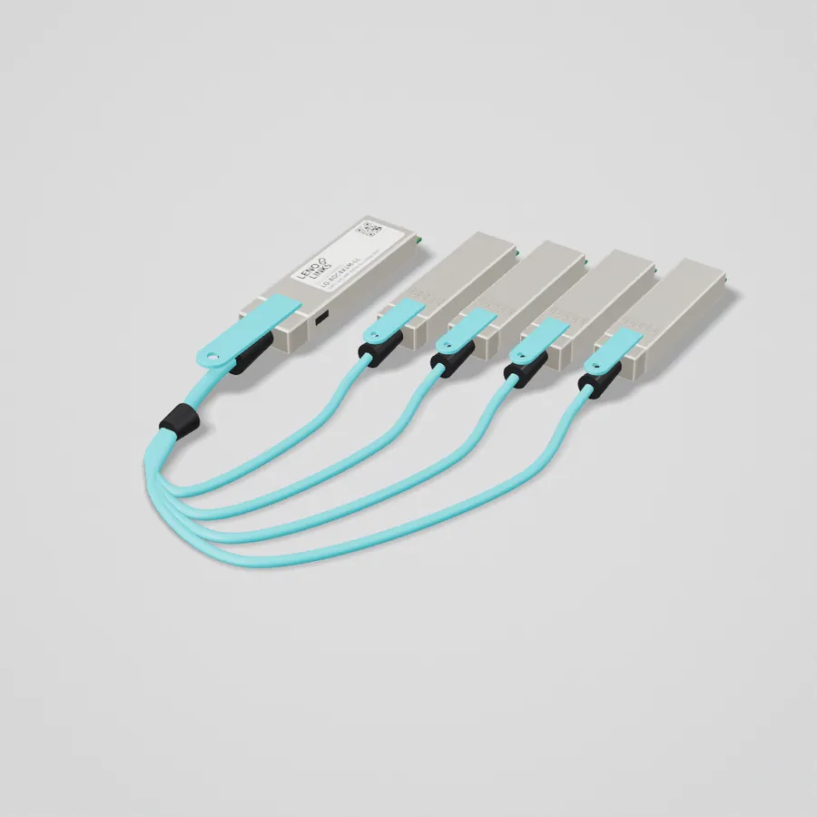 Kabel rozgałęźny AOC QSFP+ – 4× SFP+ – LenoLinks LQ-AOC4X1M-LL